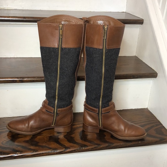 Tory Burch Wool and Leather Knee High Riding Boots Size 7 - Picture 5 of 12